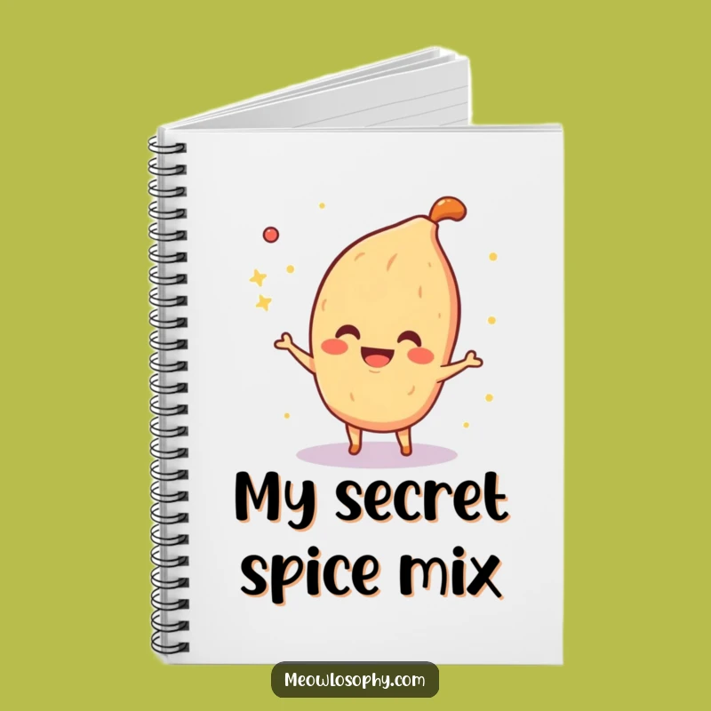 Funny Fajita Spice Sparkle Notebook, Journal Your Magic, Foodie Stationery, Funny Gift