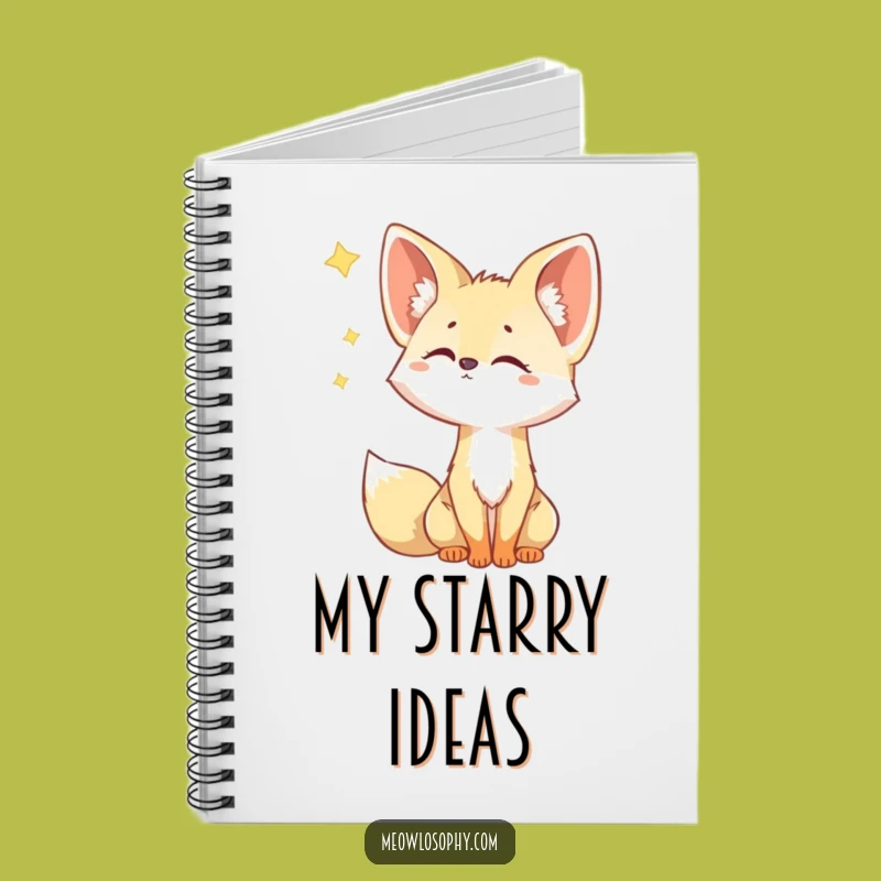 Funny Fennec Fox Notebook: Curious Star Gazer Journal for Your Thoughts