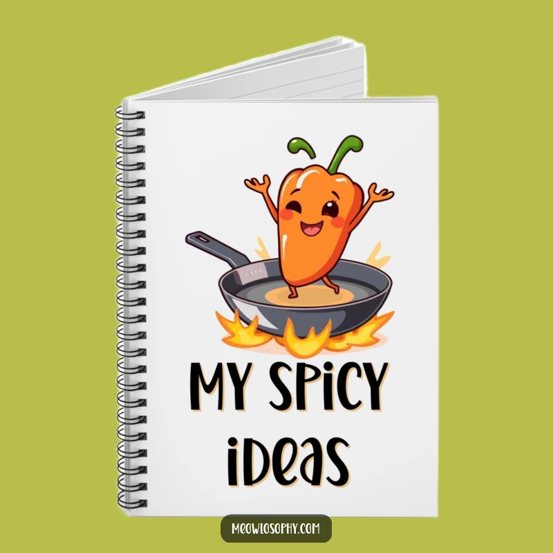Funny Grilled Pepper Notebook: Sizzling Dancer Journal for Recipes