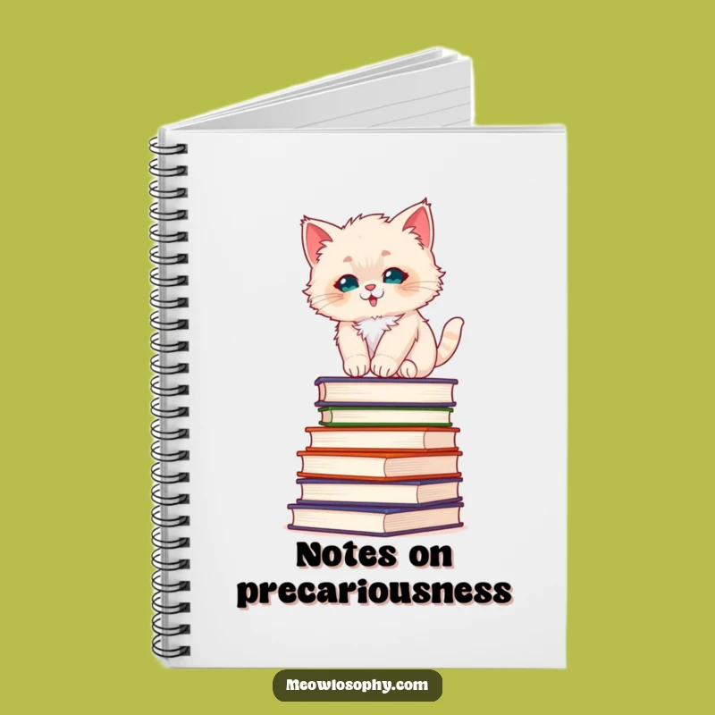 Funny Fluffy Kitten Notebook: Philosophy Books & Thoughts, Journal Gift