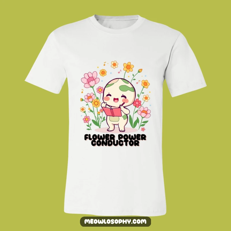 Funny Earth Conducting Flowers T-Shirt: Wear Your Enthusiastic Harmony with Nature's Best
