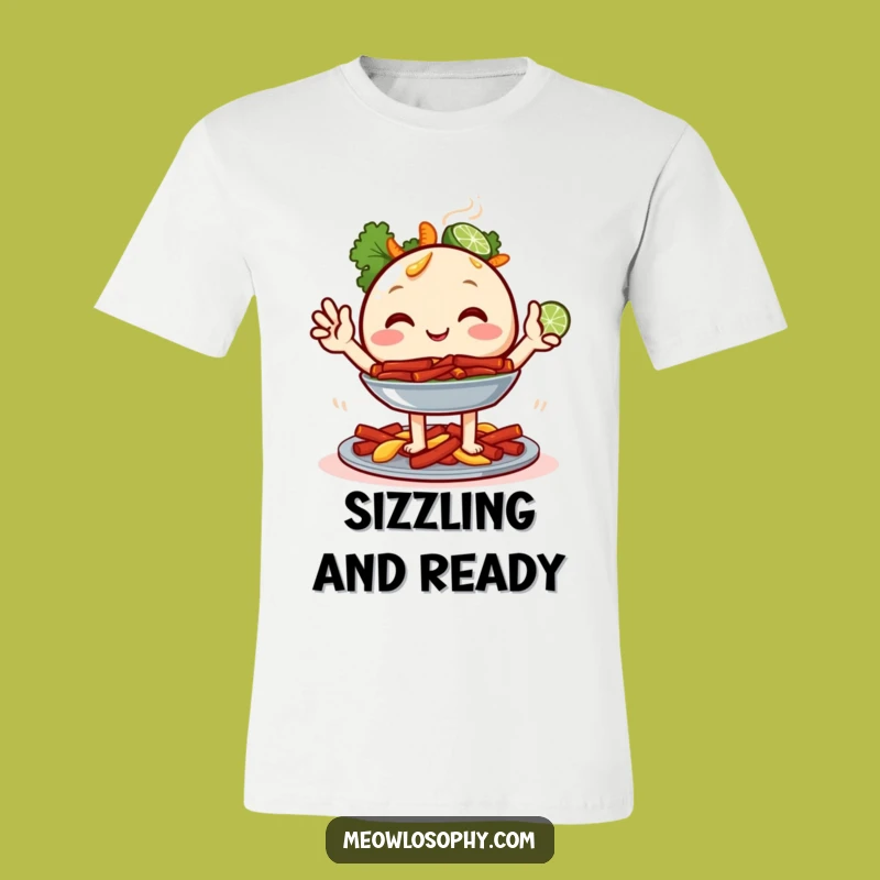 Funny Fajita Platter T-Shirt - Hilarious Mexican Food Character Tee Gift