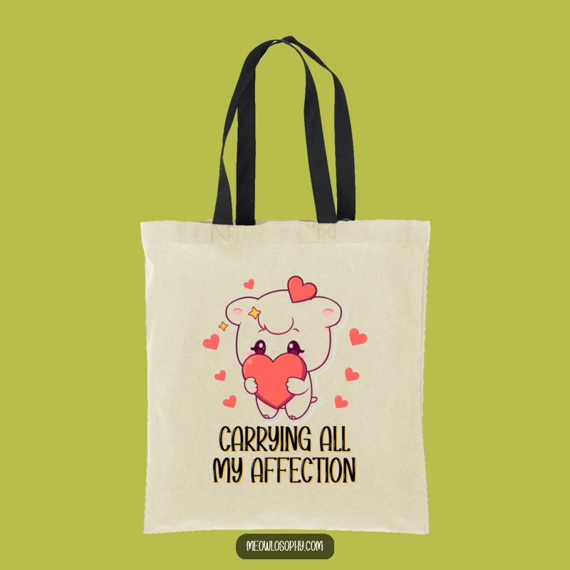 Funny Starry-Eyed Character Tote Bag: Carry Your Love Everywhere