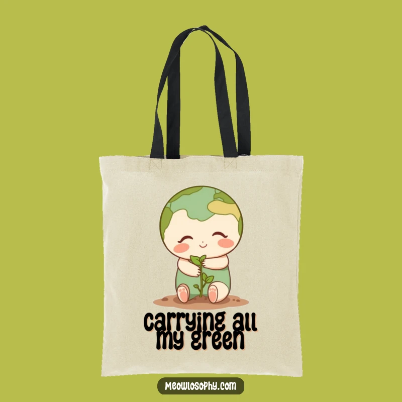 Funny Earth Seedling Hug Tote Bag - Sweet & Hilarious Carry-All Gift